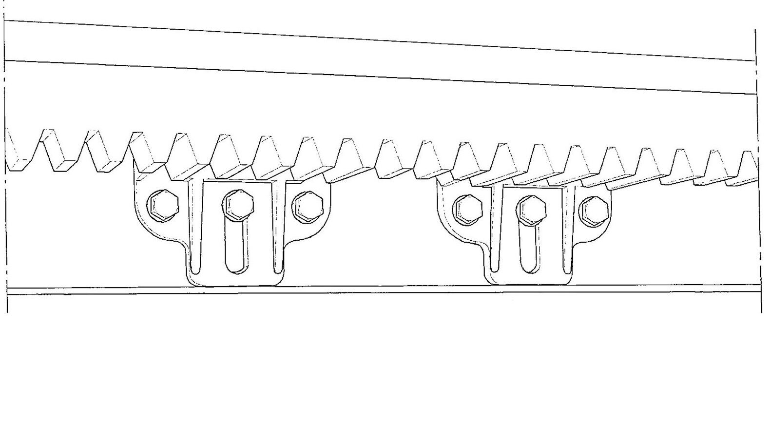 V6 Nylon Coated Steel Sliding Gate Rack - Image 3